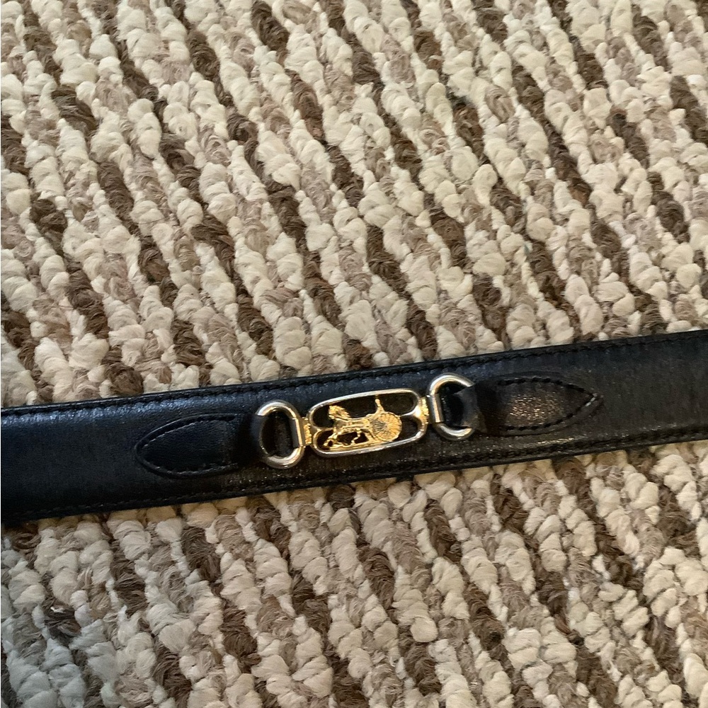 Celine black leather vintage belt